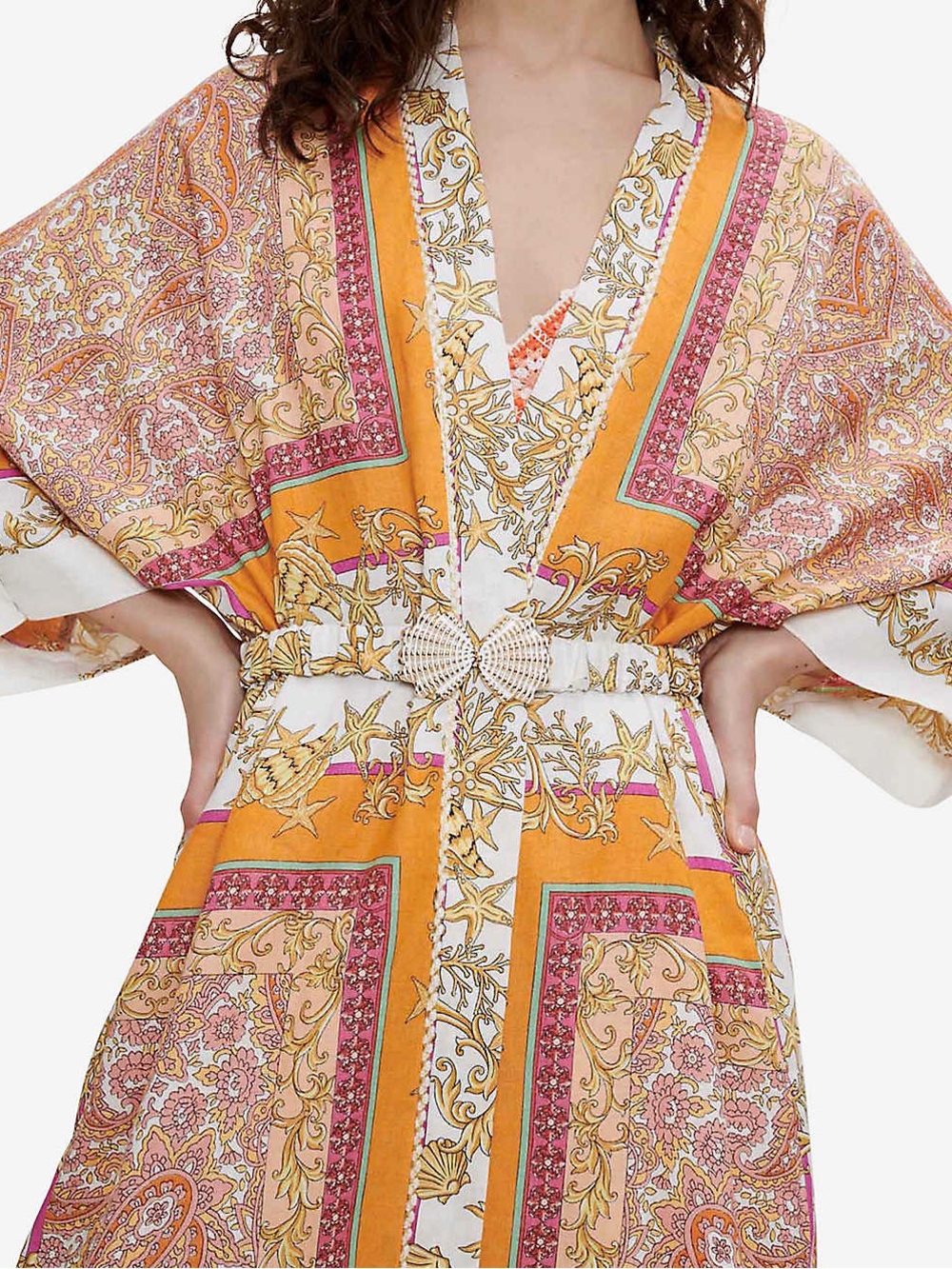 Maje Printed Kimono Robe